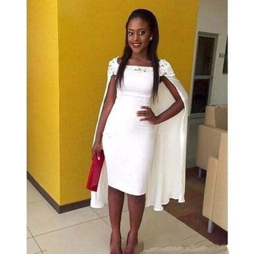 2020 Hot Sheath Cocktail Dress Africans with Wrap Cheap Keen Length Formal Holiday Club Wear Homecoming Party Dress Plus Size