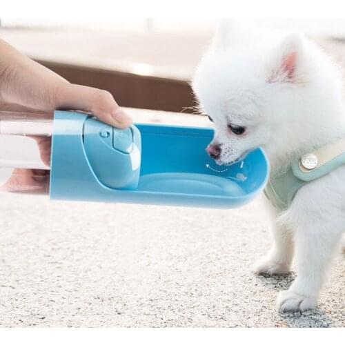 Portable Pet 300ml Outdoor Water Bottle for Pet Dog Cat Feeders Plastic Drinking Bowls with Filter Pets Dispenser Dog Supplies