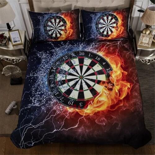 3D Duvet Cover Set Fire Darts Printed Queen King Bedding Set Single Double Twin Full Size Black Bed Linen Kids Teen Boy Home Bed