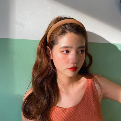 Solid Cute Hairband Sports Headwear Headband For Women Elastic Simple Design Acrylic New Fashion Hair Accessories For Girls