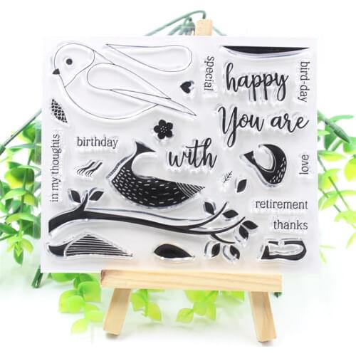 YPP CRAFT Bird Transparent Clear Silicone Stamps for DIY Scrapbooking/Card Making/Kids Fun Decoration Supplies 384