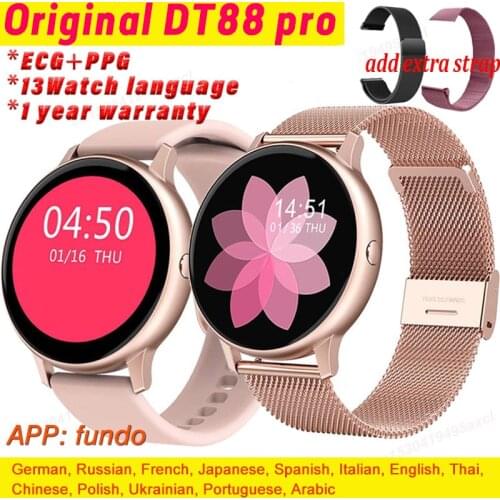 DT88 Pro Smart Watch Women ECG+PPG Heart Rate Tracker Blood Pressure Monitor IP67 Waterproof Smartwatch Men PK P8 PLUS