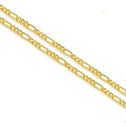 MxGxFam 16/18/20/22/24/26/28/30 inches Slim Chain Necklaces (2 mm ) Fashion 24 k Pure Gold Color Hot Buy Lead and Nickel Free