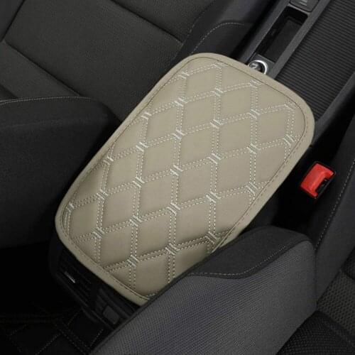 Universal Leather Car Armrest Mat Interior Auto Armrests Storage Box Mats Dust-proof Cover Armrest Waterproof Protector