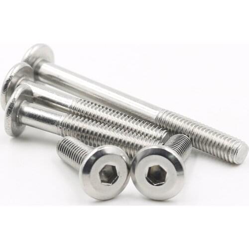 20Pcs/lot SS304 M6*70 M6X70 flat thin head hexagon socket screws Stainless Steel 304 bolts Chinese screws Cheap bolts