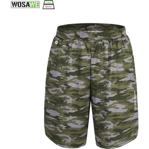 WOSAWE Mens Cycling Shorts With Silicone Padded Underwear Mountain Bike MTB Breathable Outdoor Sports Running Downhill Shorts
