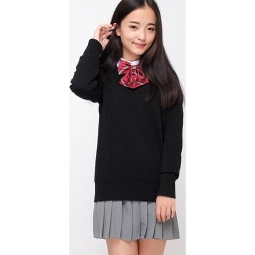 Japanese JK Shcool Uniform Cosplay Costumes For Men and Women Students Girls Boys knitted V-neck Pullover Sweater Tops Clothing