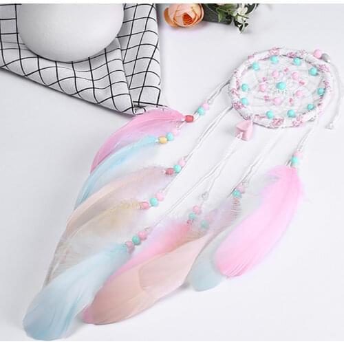 Life Tree Feather Dream Catcher Girls Dreamcatcher Gift Room Decorations Pink Girl Heart Dream Catcher lovely hot sale new