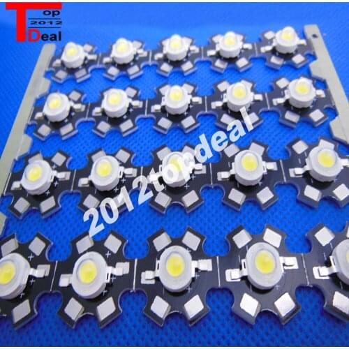 1W 3W High Power cool/warm white 3000k 4000k 10000k-30000k LED + 20mm star pcb