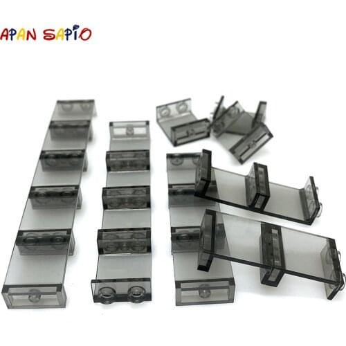 100pcs DIY Building Blocks 1x2x2 Transparent Plate Bricks Educational Plastic Toys for Children Compatible Brands Kids Gifts