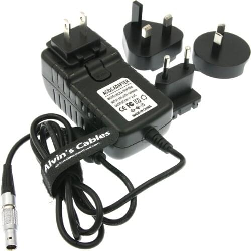 2 Pin Male to Universal AC with UK EU AU US Plugs Adapter Converter Power Cable for Z CAM E2 Flagship Teradek Cube Hollyland Cos