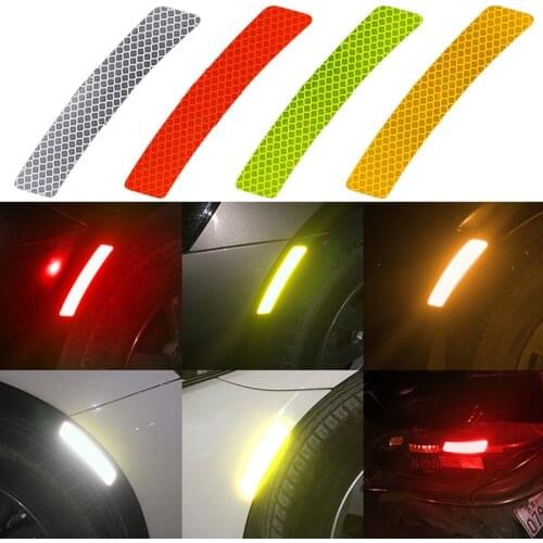 2Pcs Car Safety Mark Reflective Strips Bumper Warning Tapes Anti-Scratch ,Universal Exterior Stickers Decor Accessories