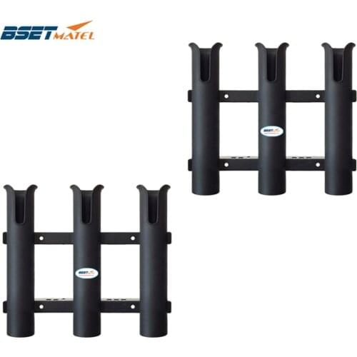 2PCS Marine Boat Yacht Kayak Fishing 3 Link Rod Holder Organiser Pole Tube Mount Bracket Socket Rack Lure Pliers Storage
