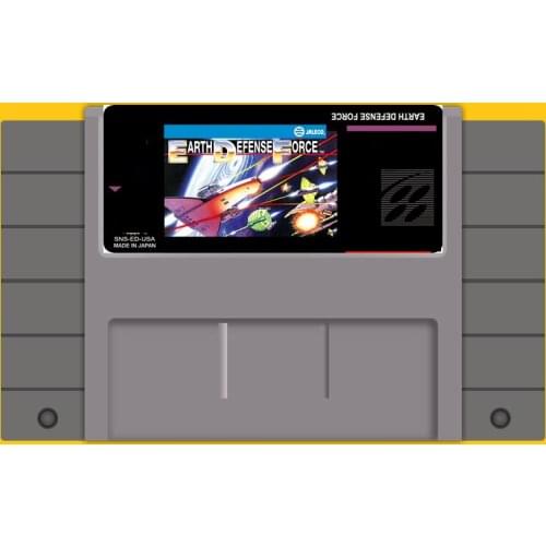 Earth Defense Force 46 Pin 16 Bit Grey Game Card For USA NTSC Game Player