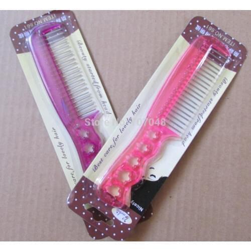 50 pieces /lot Free Shipping Professional plastic and metal hair Combs
