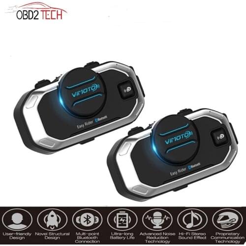 English Version 2set Vimoto V8 Helmet Bluetooth Intercom Motorbike Stereo Headset Headphones For Mobile Phone GPS 2 Way Radios