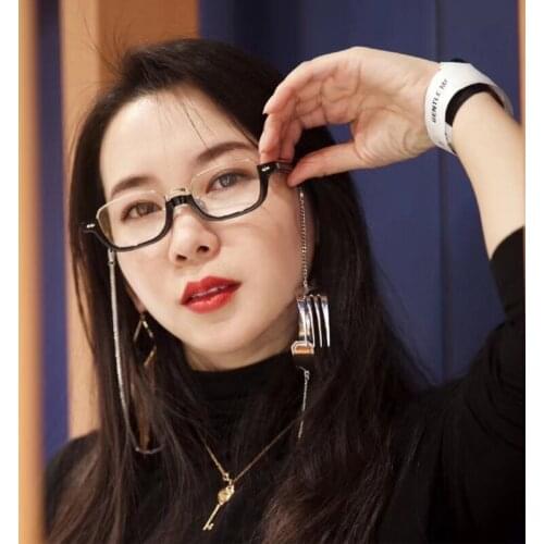 AOZE 2021 Black Sunglasses Men/Women Brand Designer Retro Sun Glasses Rectangle Eyeglasses Female Eyewears Lentes De Sol Mujer