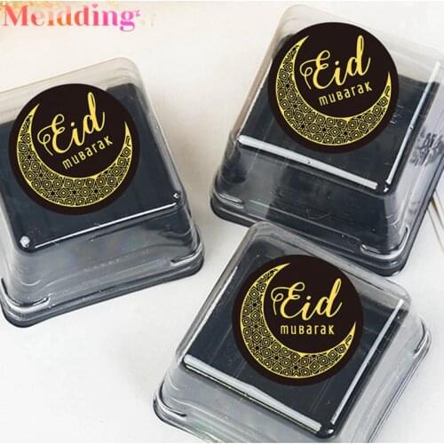 60pcs Ramadan EID Mubarak Decorations Paper Sticker Gift Lable Seal Sticker Islamic Muslim Decoration Eid Al Adha Supplies