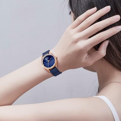 Women’s New Watches NAVIFORCE Top Luxury Brand Watch Ladies Fashion Casual Simple Full Steel Mesh Clock Relogio Feminino 2020
