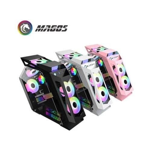 240 Water Cooling MOD PC Gamer Case For ITX/M-ATX, Desktop Computer Cabinet Born For E-Sports, Tempered Glass + RGB Panels