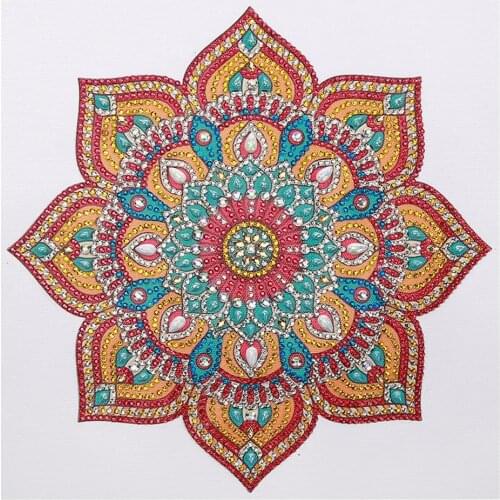 Mandala Flower Printed 11CT Cross Stitch DIY Embroidery Complete Kit DMC Threads Knitting Handmade Handicraft Sewing Jewelry