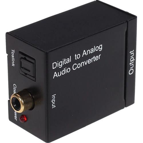 Digital Optic Coaxial RCA Toslink Signal to Analog Audio Converter Adapter Digital Input to Analog Output