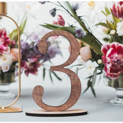 Wooden Table Numbers Wedding Rustic and Boho Wedding Decor Wedding Table Decor Table Sign Set