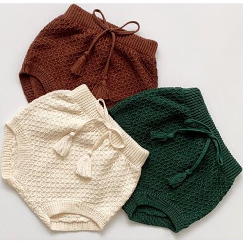 Children Clothing Kids PP Shorts Baby Boys Girls Knitting Shorts Baby Boy Girl Shorts Pants Autumn Spring Baby Girl Knit Pants