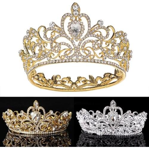Crystal Queen Tiara Crown Wedding Bridal Pageant Diadem For Bride Tiaras and Crowns Headpiece Women Hair Jewelry Accessories