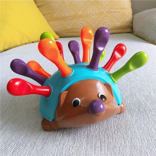 Baby Toys 13 -24 Months Hedgehog Sorter Color Stacking Toy for kids Early Education Learning Interactive Hedgehog Toys Gifts