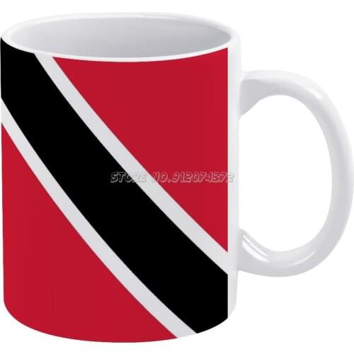 Flag Of Trinidad And Tobago Coffee Mugs Ceramic Personalized Mugs 11 Oz White Mug Tea Milk Cup Drinkware Travel Mug Flag Of Trin