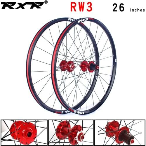 RXR Mountain Bike Wheels 26'' MTB Bicycle hubs 24Holes rw3 Disc Brake QR 7/11 Speed front 2 rear 5 bearings Alloy Wheelset