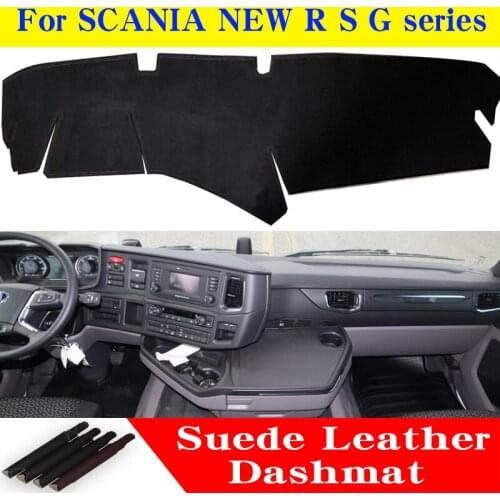 For SCANIA NEW R series S series G series 26T Leather Dashmat Dashboard Cover Pad Dash Mat Carpet Car Styling Accessories