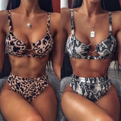 Leopard Bikini set Women Swimwear Snakeskin Bikinis Sexy Biquini Swim Suit Push Up Swimsuit Female Beachwear Swimming Bikini
