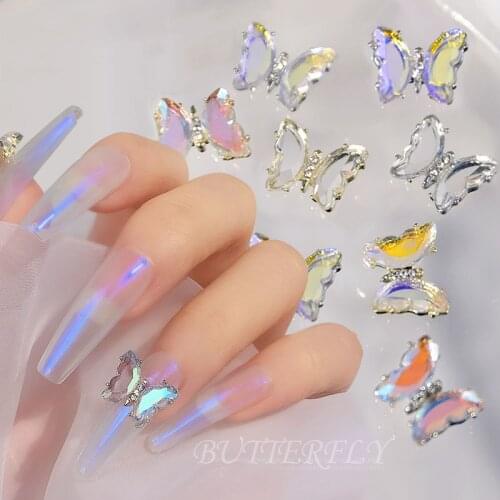 Misscheering 1 Pcs Crystal Insect Jewelry Stickers for Nails Art Decoration Fashion Animal Nail Accessories for Manicure Design