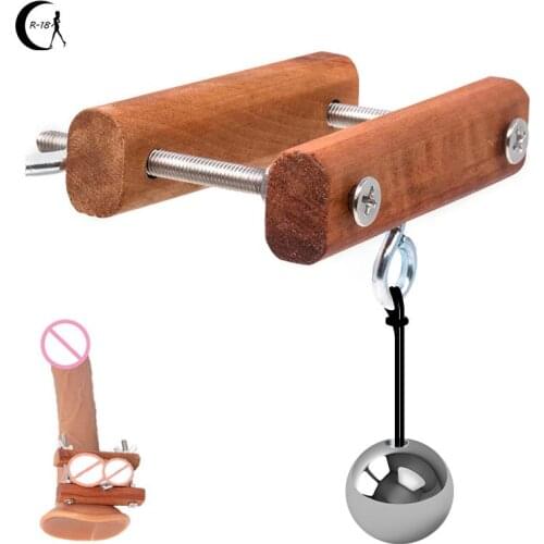 Mens Stainless Steel Scrotal Restraint Testicle Weight-Bearing Ring Penis Pendant Sex Supplies Ball stretcher metal Rings sex