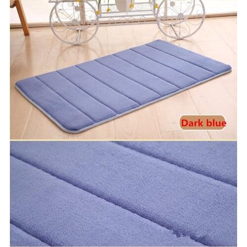 Non-slip Mats Floor Mattress for Bathroom Carpet Coral Fleece Bathroom Memory Rug Water Dust Foam Kit Toilet Pattern Bath Rug