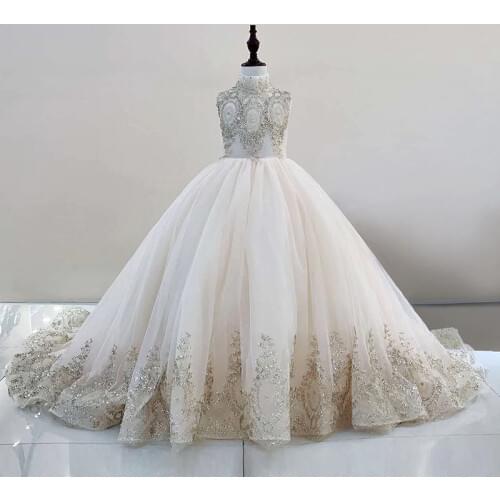 Girls Dress Long Bridesmaid Kids Dresses For Girls Children Princess Dress birthday Party Wedding Dress 2-12 Years teens Vestido