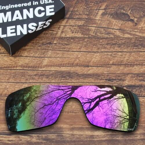 ToughAsNails Resist Seawater Corrosion Polarized Replacement Lenses for Oakley Batwolf Sunglasses Purple Mirrored (Lens Only)