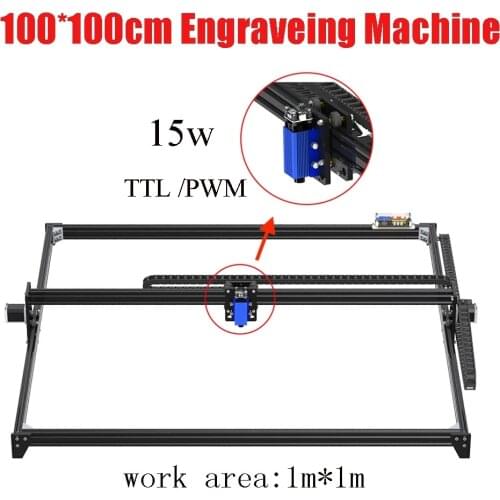 Working Area 100cm * 100cm 0.5W-15W Laser CNC Machine, Desktop DIY Purple Laser Engraving Machine Picture CNC Printer