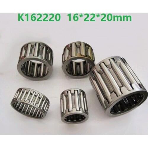 100pcs K162220 K16X22X20 radial needle roller and cage assemblies 16x22x20mm needle roller bearing