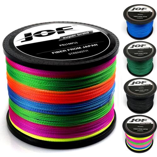 JOF Fishing Line 1000M 500M 300M 4 Strands PE Multifilament Braided Fish Carp Fishing fishing tackle