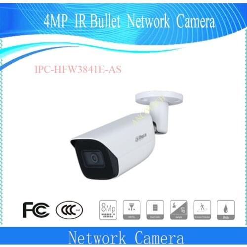 DAHUA 8MP IR Fixed focal Bullet WizSense Network Camera with Built-in MIC DH-IPC-HFW3841E-AS in stock