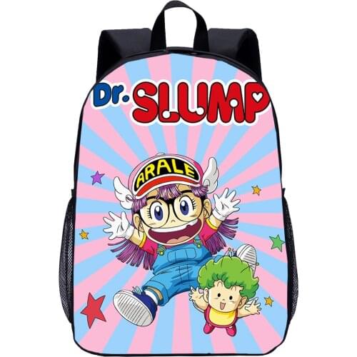 Dr. Slump School Student Backpack Cartoon Laptop Book Bag for Boy and Girl Bagpack School Back to School Best Gift