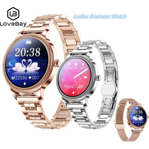 LOVEBAY AK38 Smart Watch Full Touch Screen 1.09" HD Women Smartwatch For Ladies And Girls Gifts Compatible With Android and IOS
