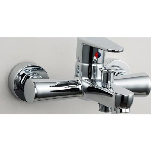 Bathtub Faucet Banheira Wall Mounted Single Hole Chrome Brass Lavatory Vessel Sink Faucets,Mixers & Taps BF088