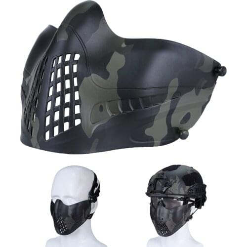 Tactical Airsoft Mask Outdoor Paintball Half Face Pilot Masks Military Games CS Shooting Helmet Masks