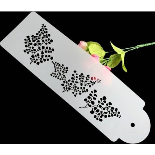33*9.5CM Leafs Fondant Cake Stencil Template Mold