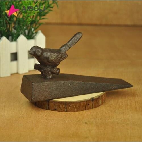 Home decoration Cute Little Bird Door Stopper Holder Bull Terrier safety for baby Anime Figures Toys for Children
