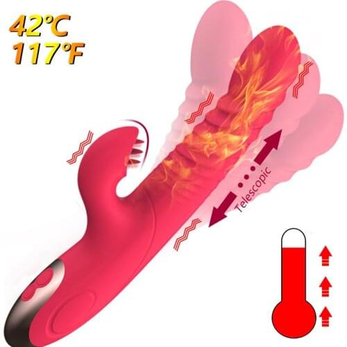 Smart Heating Dildo vibrator Automatic Heat G Spot Dildo Vibrator Female Vagina Massager 10 modes Huge Penis Sex Toy For Woman